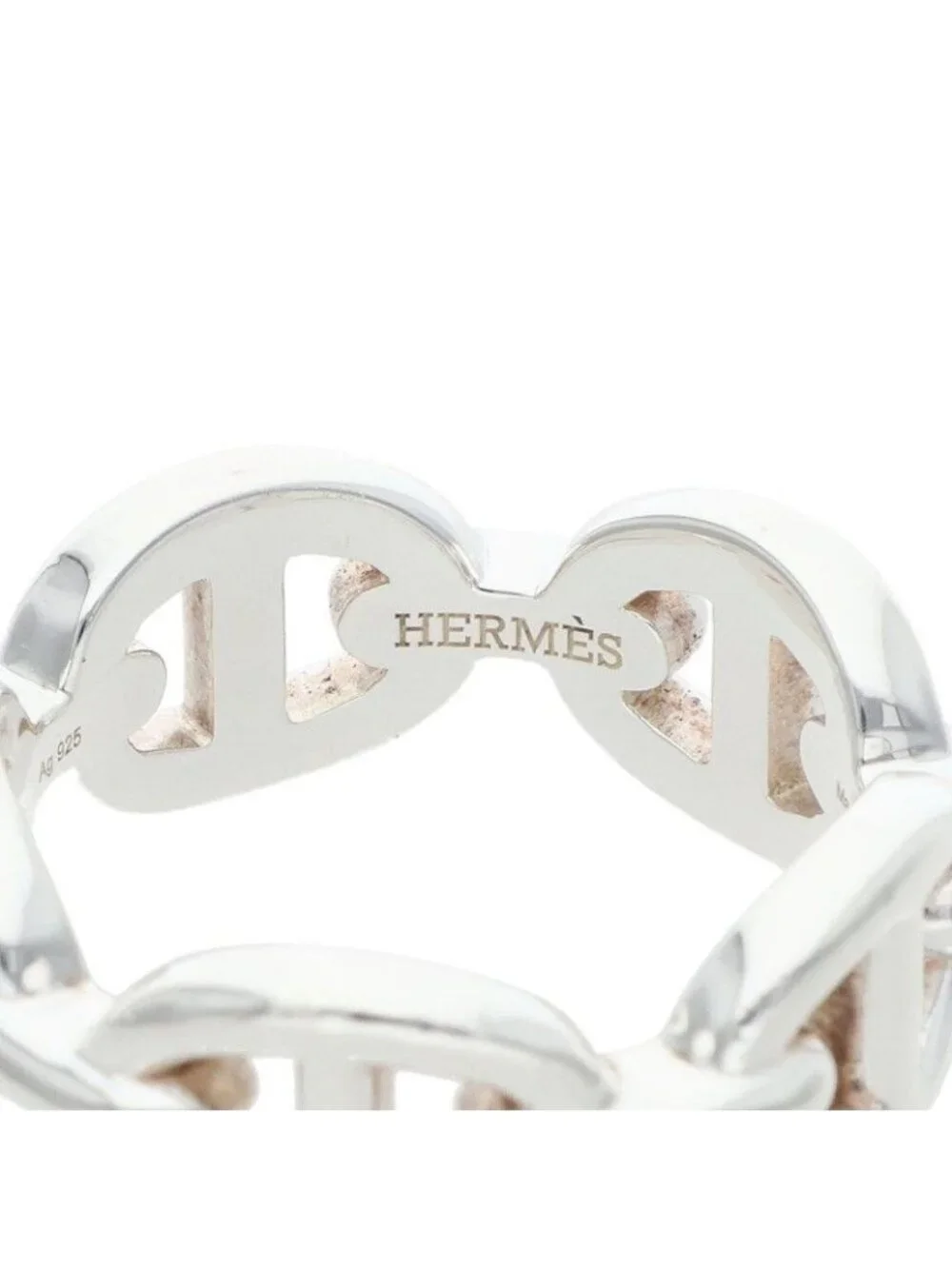Hermes Chaine D'ancre Enchainee PM Silver Ring